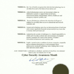 Cyber Security Awareness Month proclamation